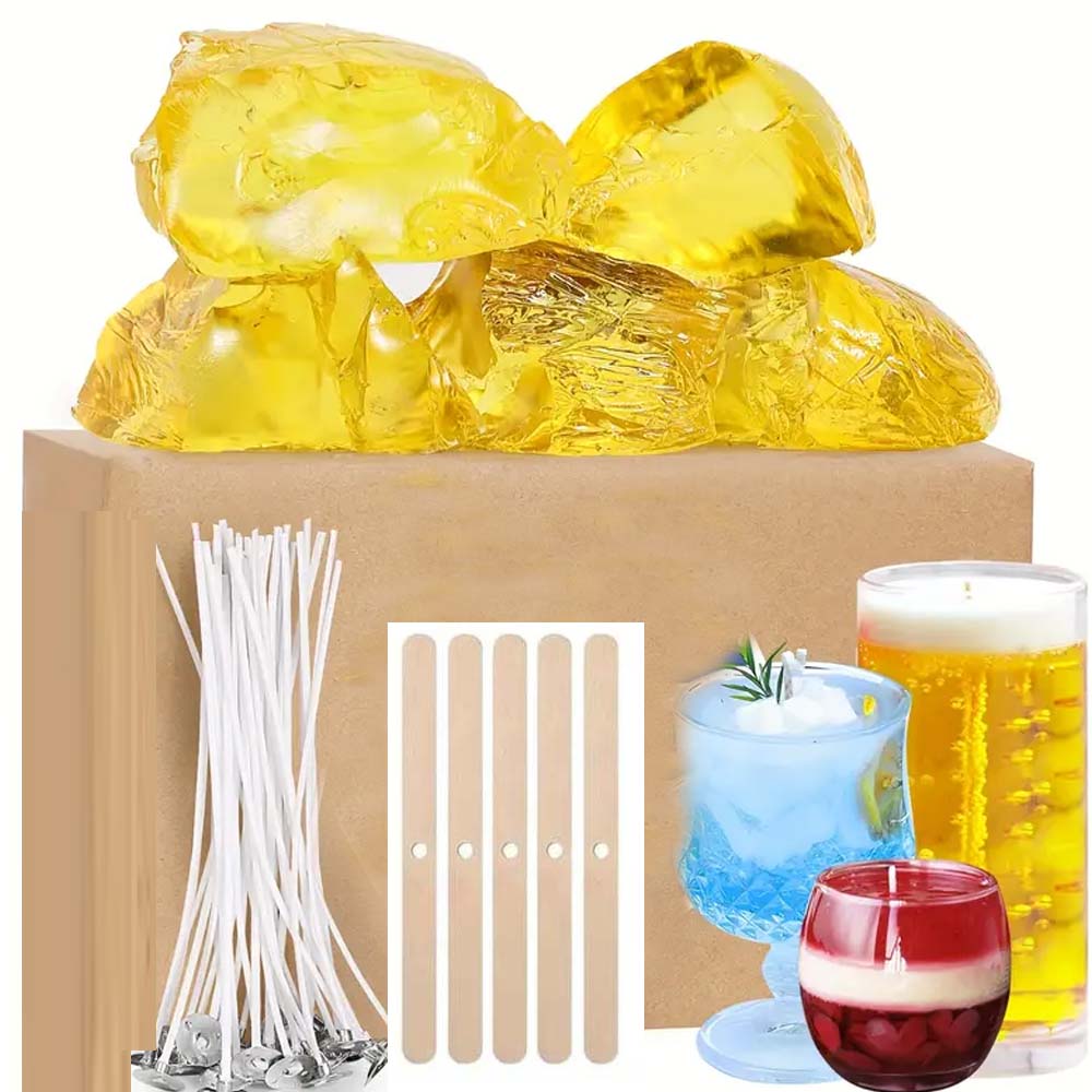 Candle Supplies Kit - 200 g gele, heldere gel-jelly-was voor