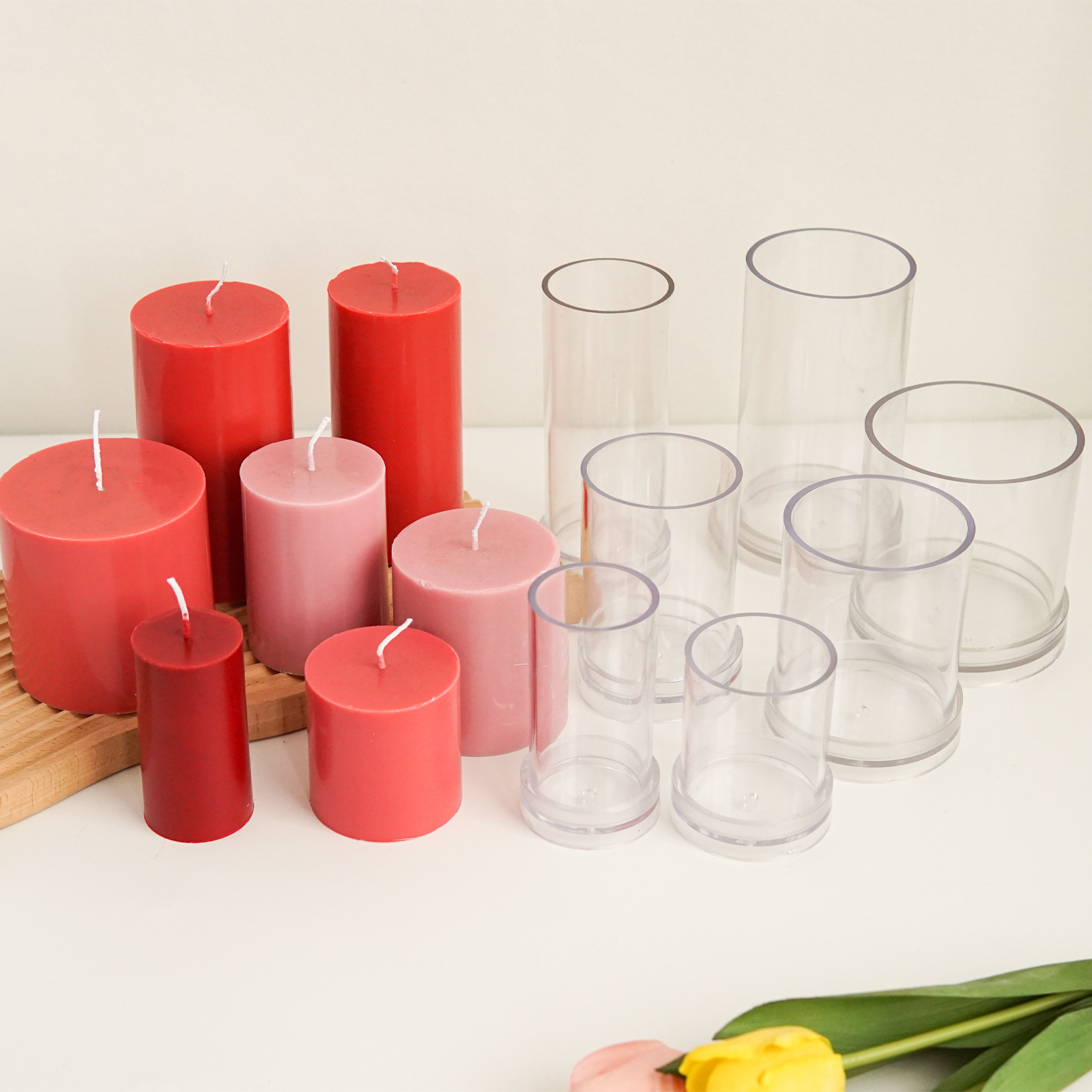 Candle Supplies Kit - Diverse 3D Cilindrische Kaars Schimmel Kunststoffen