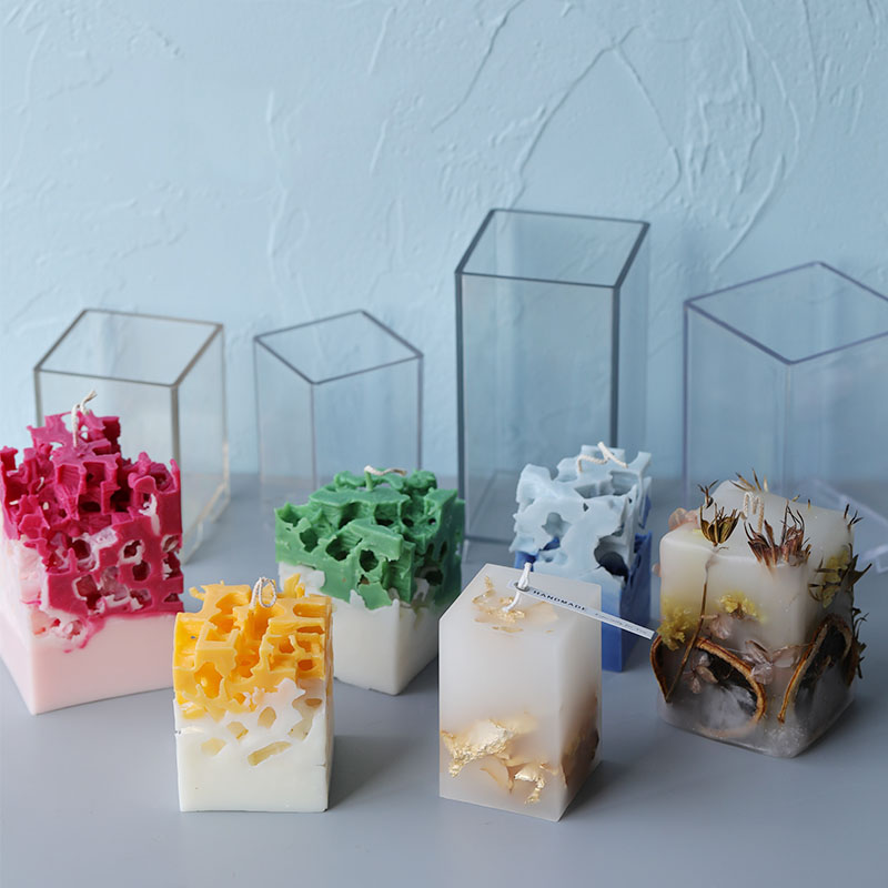 Candle Supplies Kit - 3D vierkante rechthoek kolom kaars schimmel